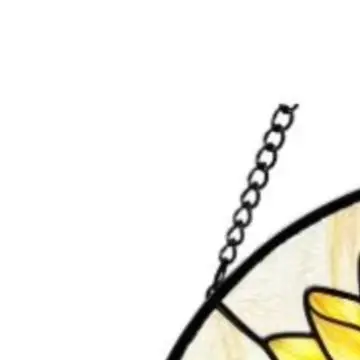 Stained Glass Sun Catcher with Botanical Sunflower Design for Indoor Window Door Spaces and Aesthetic Light Projection