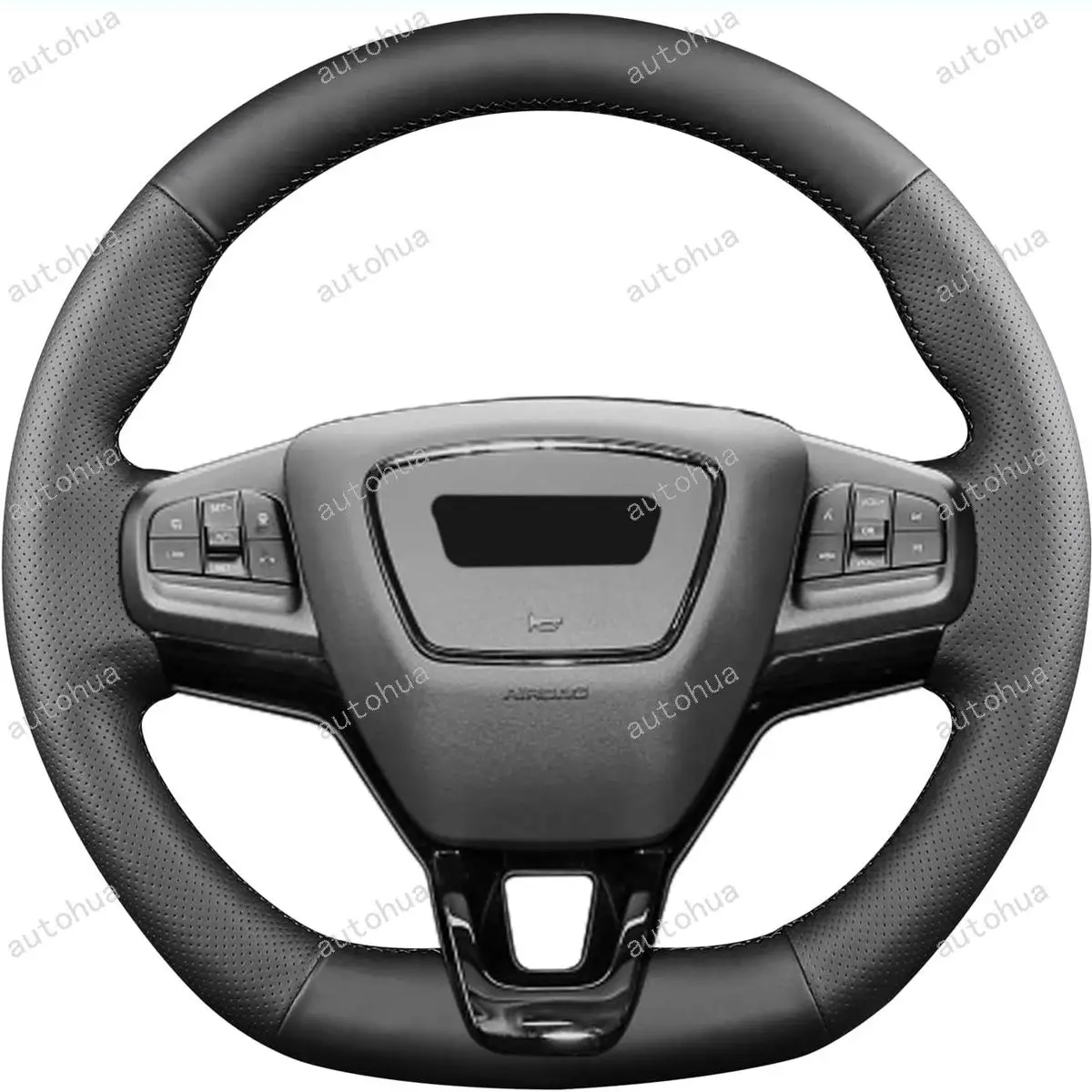 

Hand-Stitched Steering Wheel Cover for Ford 2021 Mustang Mach-E GT/2021 Mustang Mach-E,Non-Slip Breathable Microfiber Leather