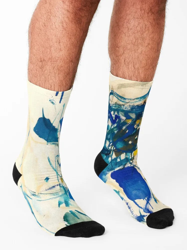 joan mitchell paintings art Socks Antiskid soccer Run custom sports funny sock Woman Socks Men's
