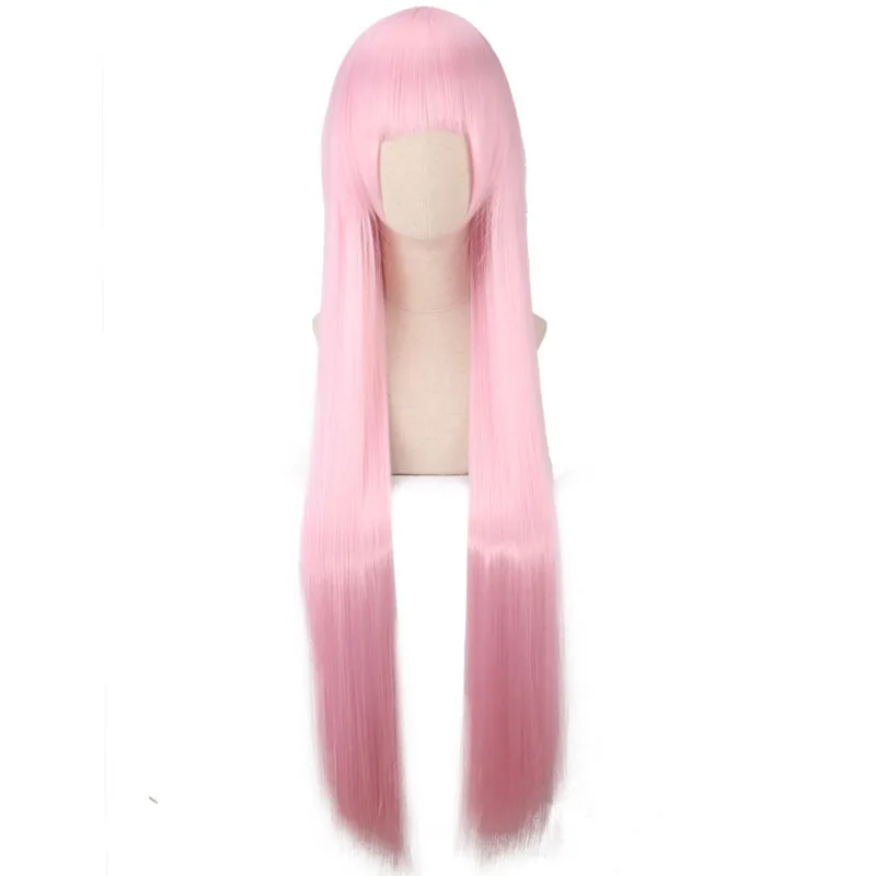 Nul Twee Rol Hoofddeksels Anime DARLING in De FRANXX Heroine Modellering Pruik Podium Rollenspel Hoofddeksels Anime Roze Lang Haar Pruik Cover