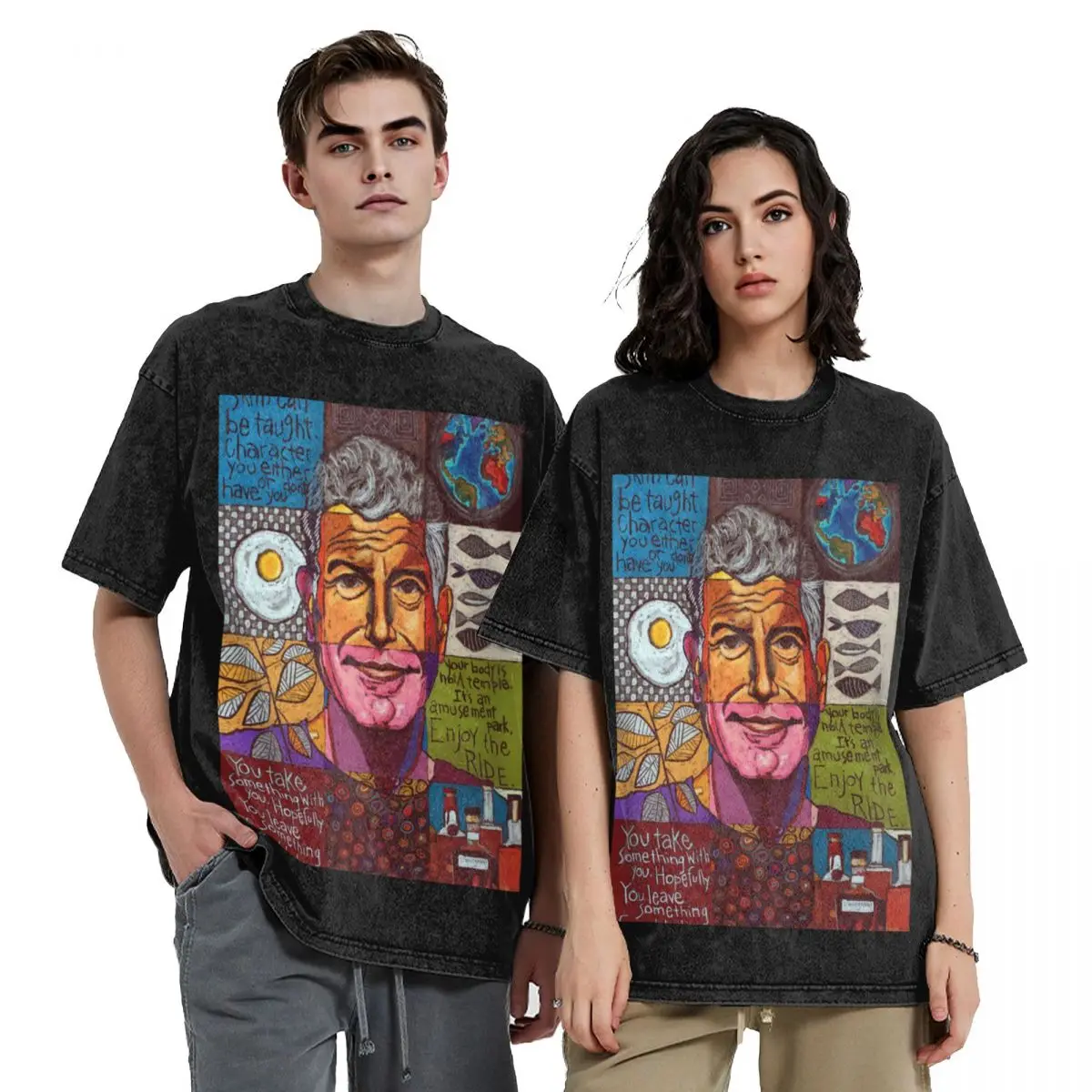 

Anthony Bourdain Collage T-Shirt cute tops customizeds quick drying cute clothes clothes for men