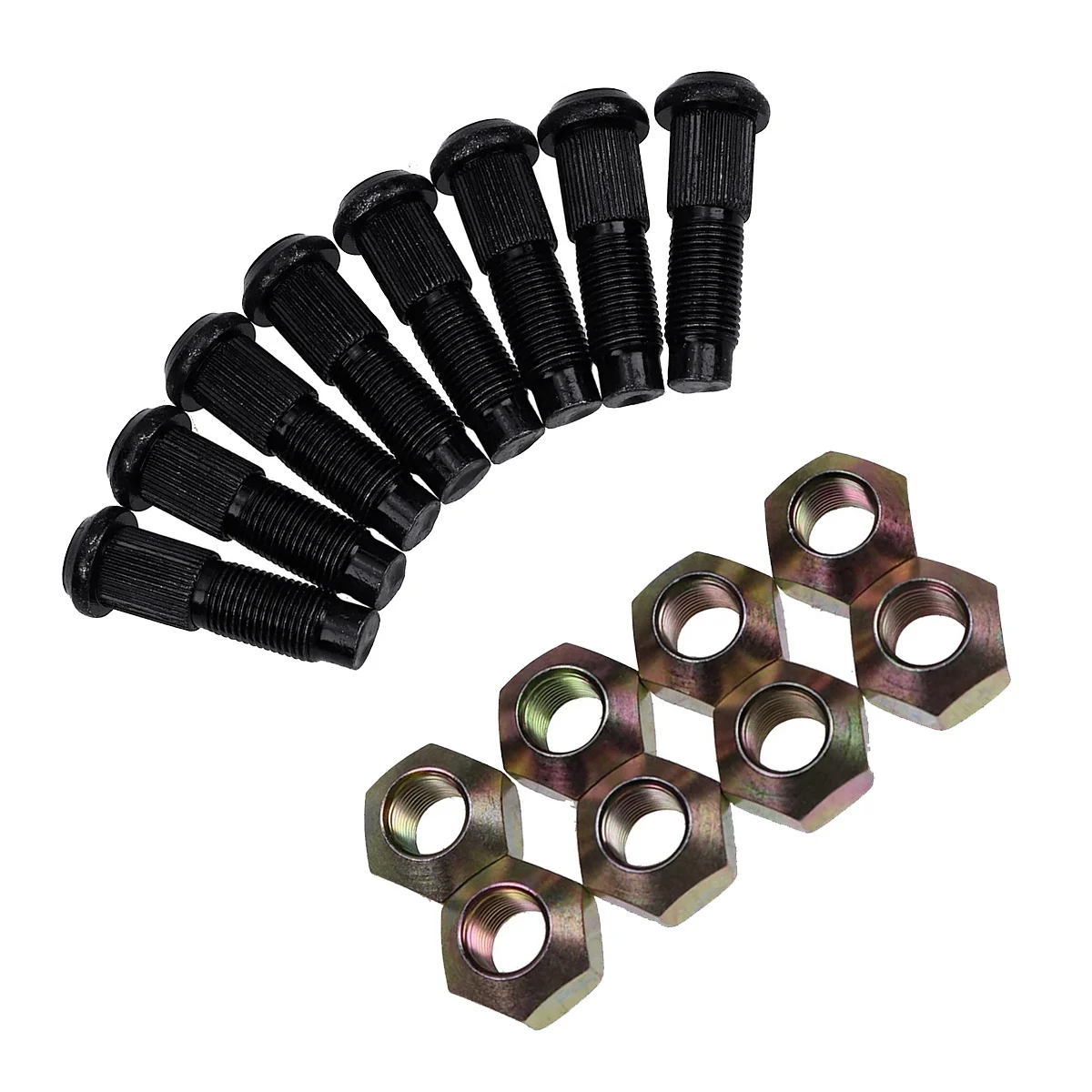 Holdwell Set of 8 Lug Nut &Amp, Stud Kit 6564669 6709170 for Bobcat 720 721 722 730 731 732 741 742 743 751 753 763