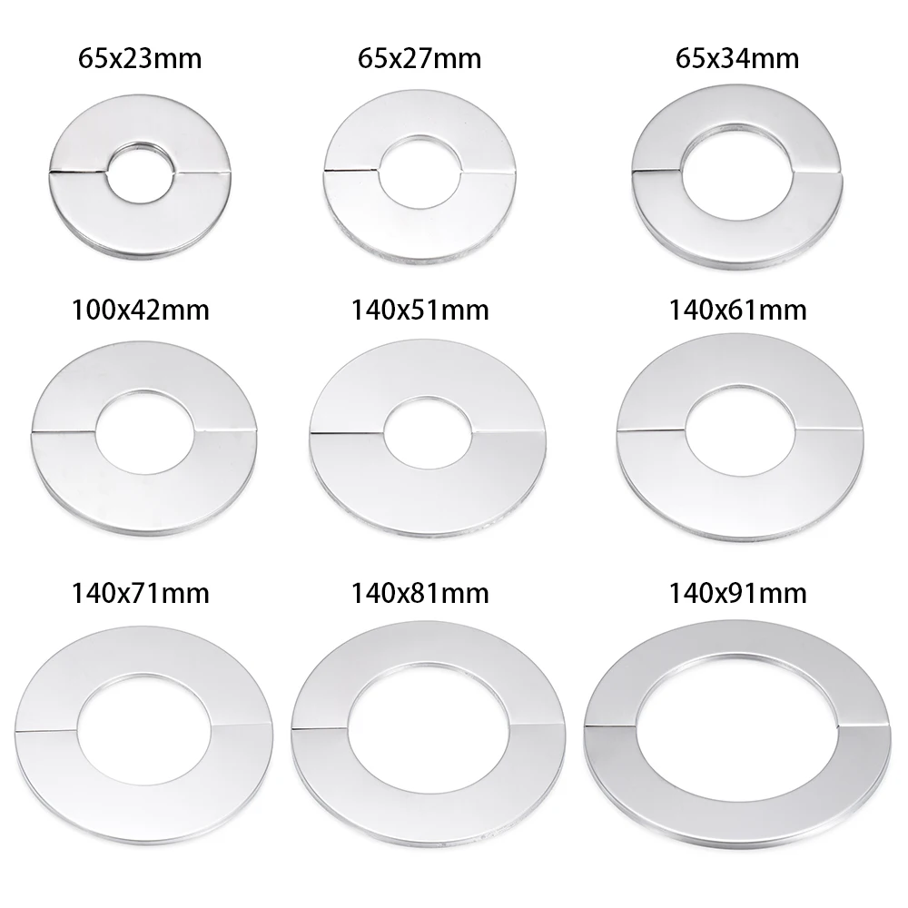 Useful Self-Adhesive Shower Faucet Cover Stainless Steel Faucet Decorative Cover Wall Flange Faucet Accessories Silver Color