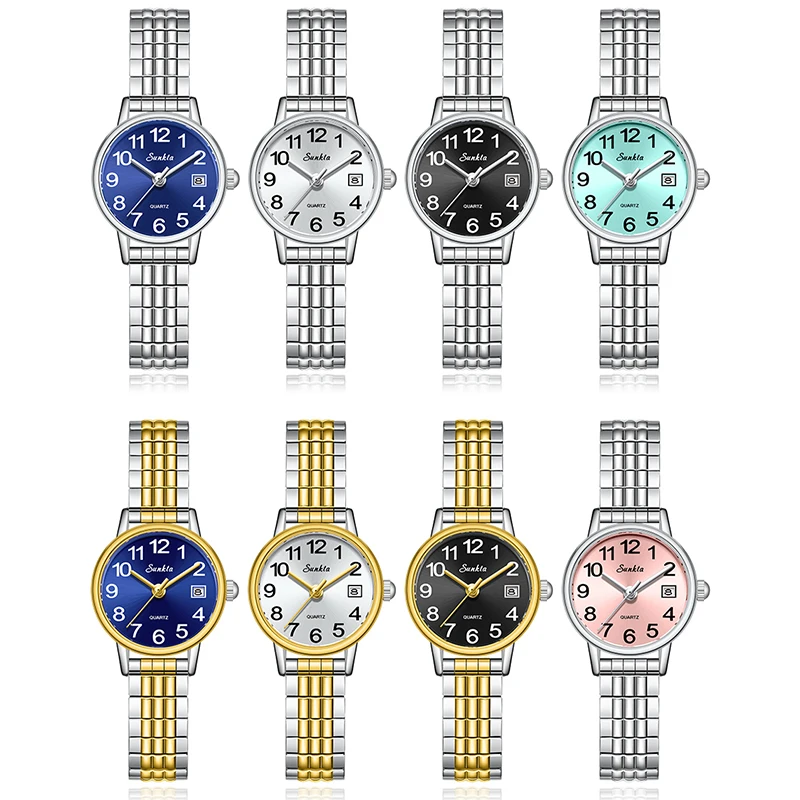 

Женские часы SUNKTA, простые модные женские кварцевые наручные часы, роскошные женские часы, повседневные часы для женщин, Relogio Feminino + BOX