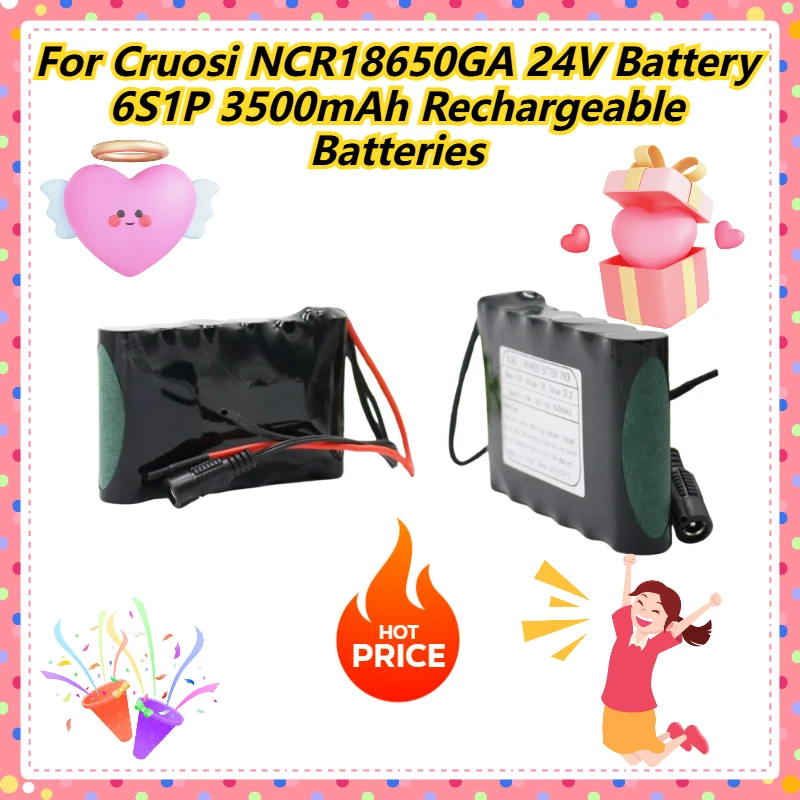 

For Cruosi NCR18650GA 24V Battery 6S1P 3500mAh Rechargeable Batteries