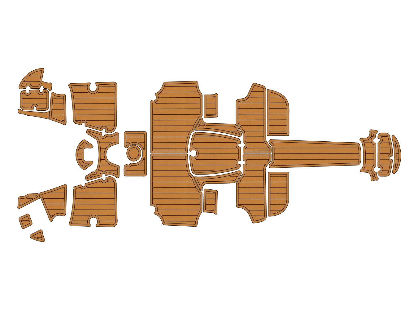 

2022 Tahoe 550 TS 1/4 дюйма, 6 мм, пена EVA, нескользящий ПВХ, настил из тикового дерева, морской коврик, домашний ковер Aqua, морской пол