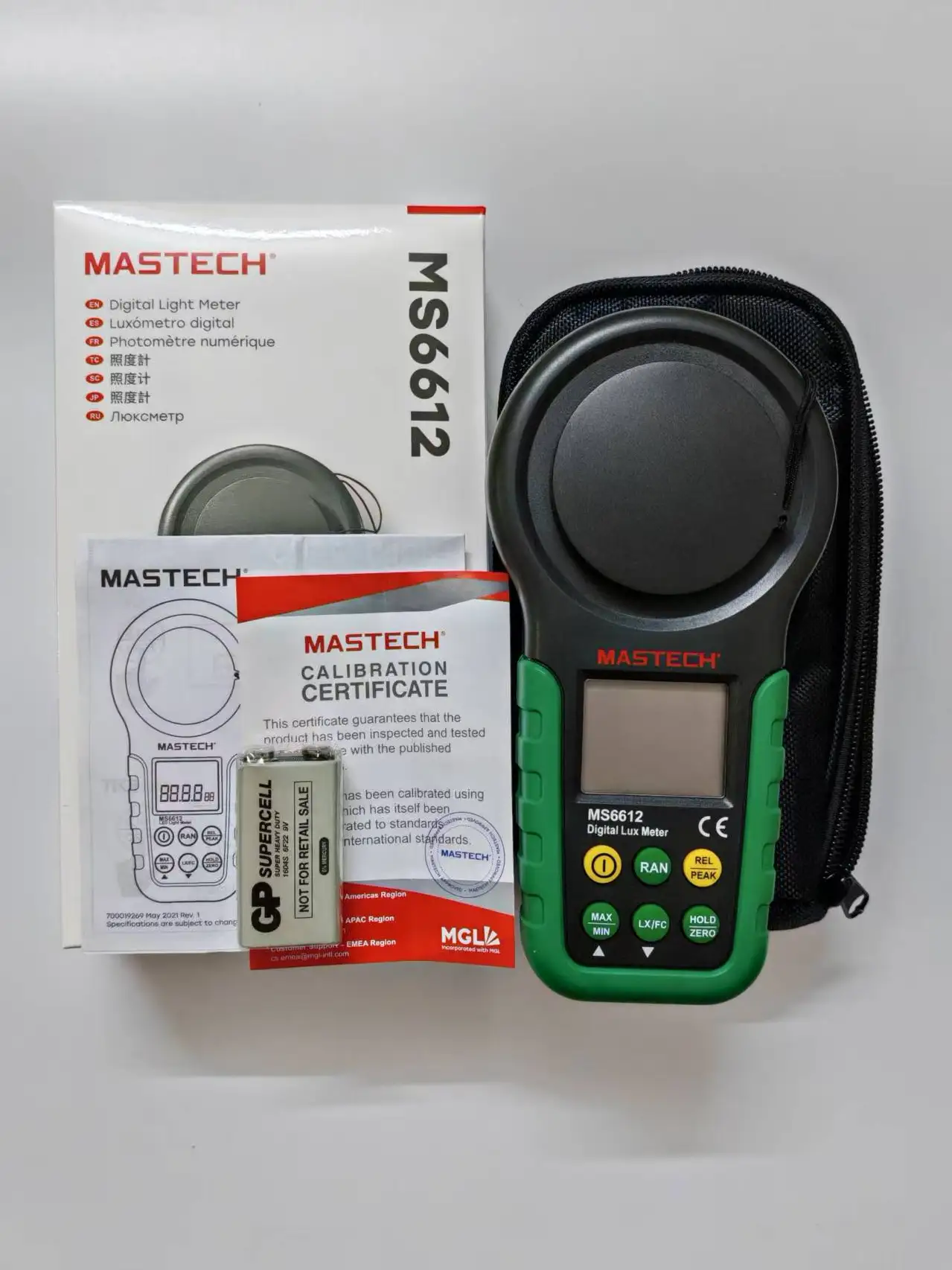 

MASTECH MS6612 Люксметр Цифровой люксметр Многофункциональный осветитель Spectra Встроенный люксметр Металлоискатель Фотометр
