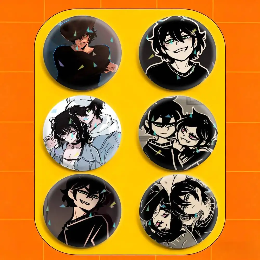 The Coffin of A-Andy and L-Leyley  32/44/58mm Handmade Pins Round Brooch Badge Backpacks Clothes Jewelry Gifts