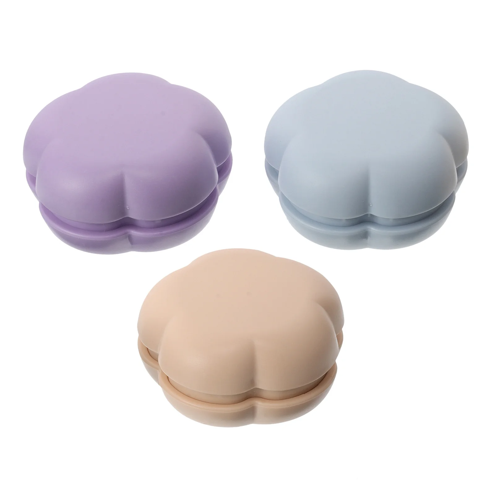 3 pçs pente de massagem com espelho redondo dobrável mini pente-escova de cabelo portátil em forma de flor para desembaraçar o couro cabeludo-viagem compacta