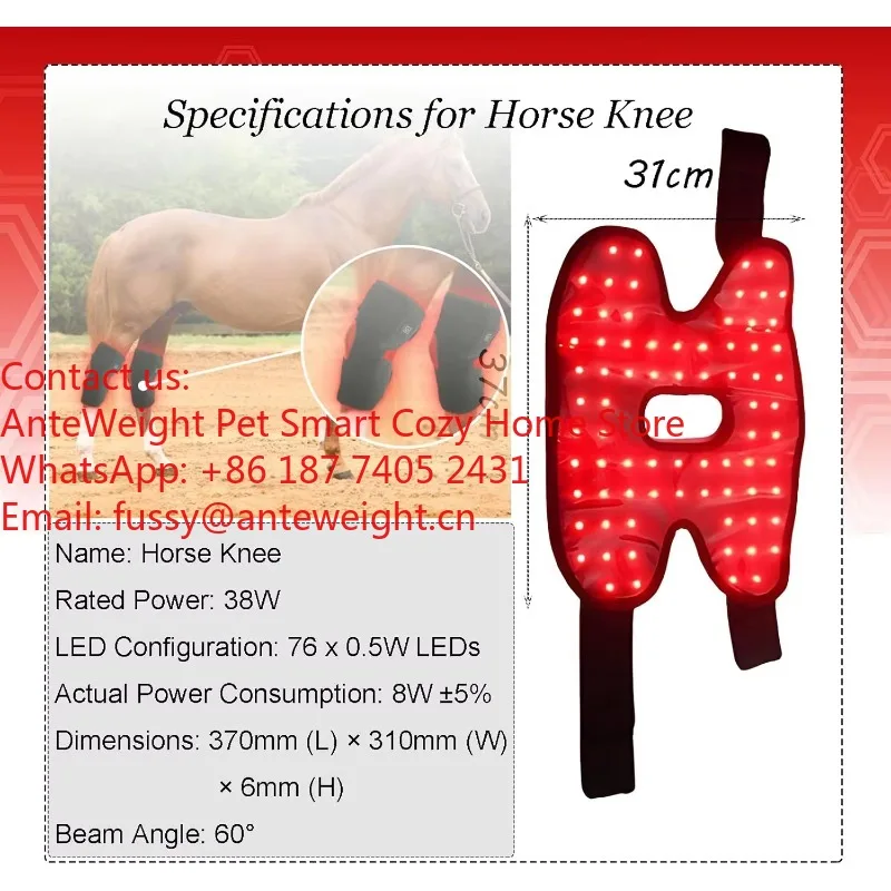 3-chips Horse Red Light Therapy Feet Boot 660nm 850nm Infrared Led Red Light Therapy Horse Terpay Ard Animal Care and Supplies
