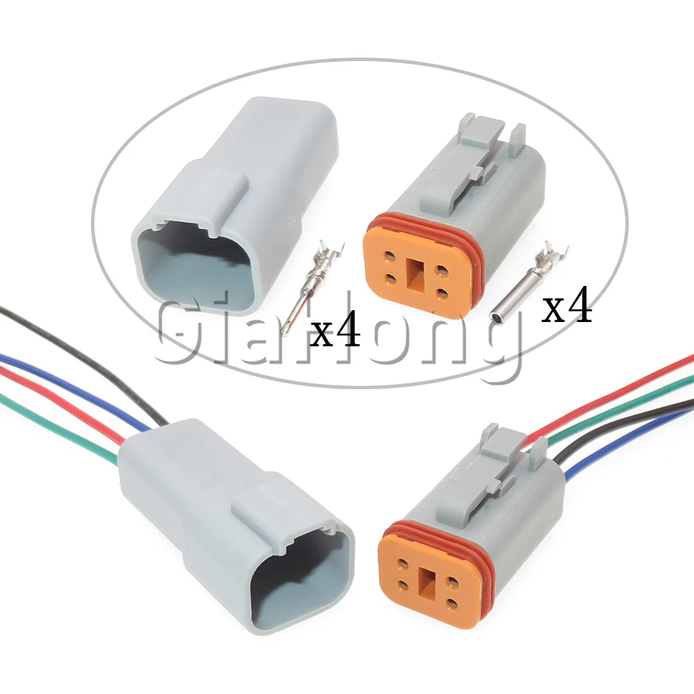 

1 Set 4 Ways Auto Connector AT04-4P AT06-4S Starter Replacement Plug AccessoriesDT04-4P DT06-4S Automobile Wire Harness Socket