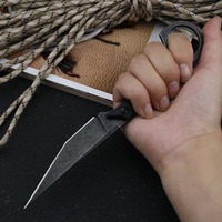 Portable Mini Fixed Neck Knife Outdoor Straight Knife+K-Sheath Outdoor Tactical Hunting Jungle Survival EDC Knife