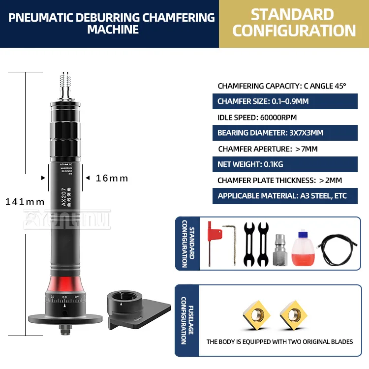 Pneumatic Metal Hand Straight Edge Chamfering Machine Copper and Aluminum Trimming Bevelling Machine Curve Chamfering Tools