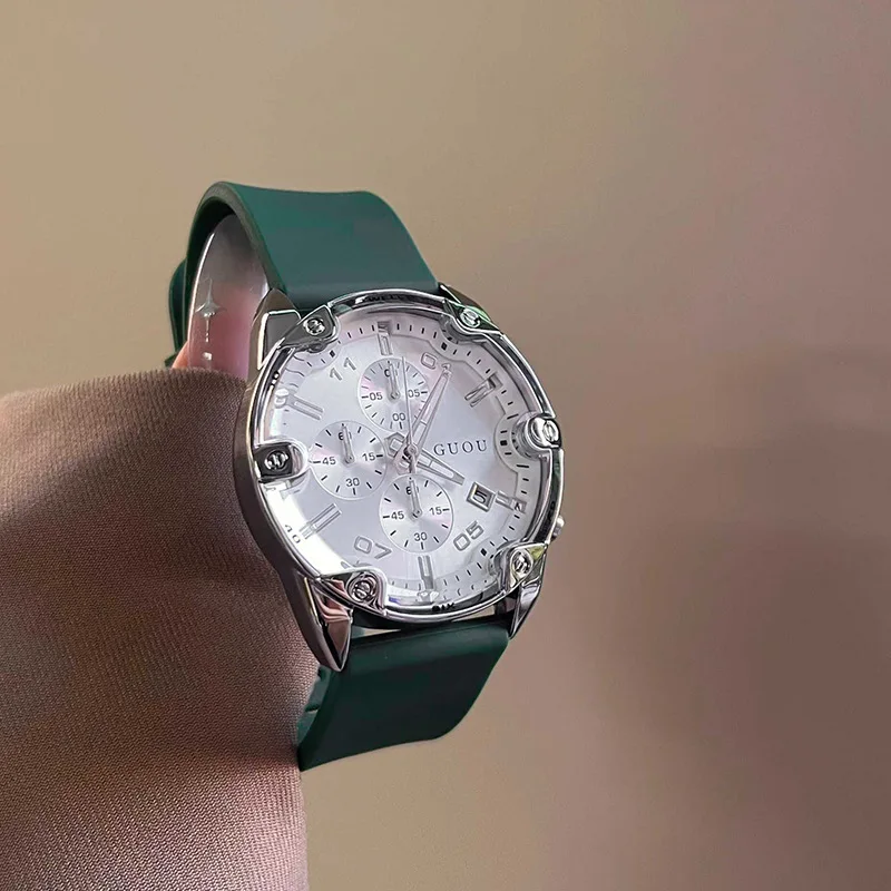 New Multi-Functional Sports Leather Strap Watch For WomenUniversal Wristwatch, Stylish Quartz TimepieceTrendy For Men And Women.
