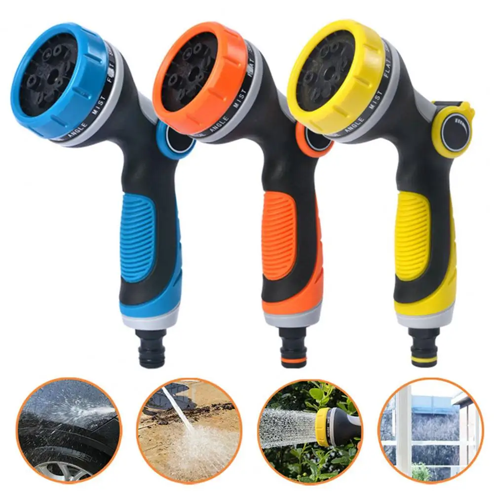 Water Hose Nozzle Sprayer One-button Switch 10 Modes Garden Sprinkler Thumb Control Heavy Duty Hose Nozzle Hose Sprayer