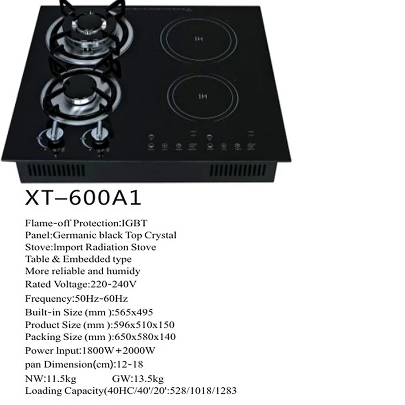 36"4 burners built in induction cooker gas cooktop electric stove 220V factory price