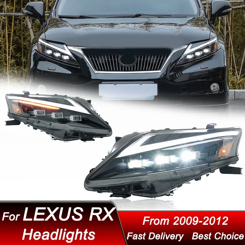 

Pop Car styling Headlights For Lexus RX RX200 2009-2012 new style full LED Assembly Upgrade Projector Lens Accessories Kit