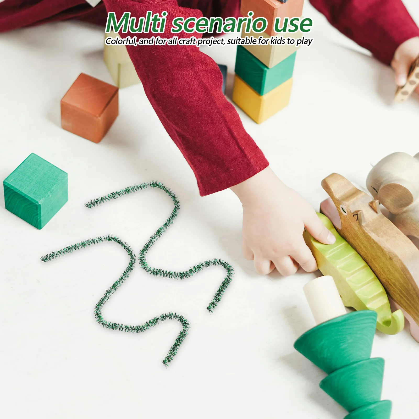 200 bastoncini glitterati steli intrecciati strumenti educativi per immaginazione e creatività dei bambini decorazioni natalizie verde