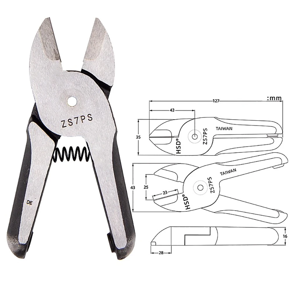 Automatisierte pneumatische Scherenschneider aus Wolframstahl – industrielle Metallschneidezange mit flacher Öffnung