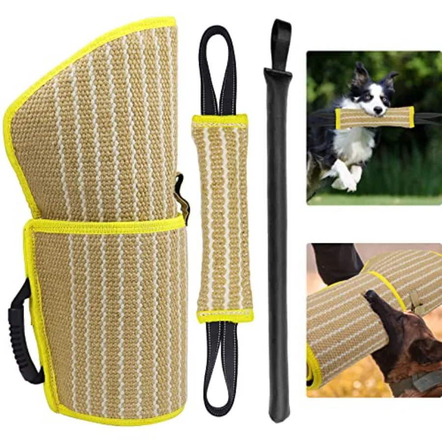 

Dog Bite Training Set - Dog Bite Sleeve, Dog Bite Pillow Tug Toy, Dog Training Stick - Professional Training Equipment for Trai