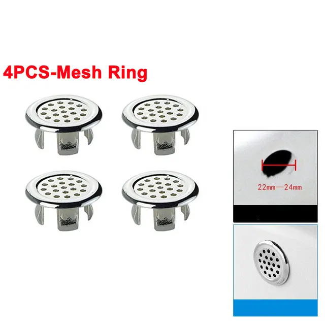 4Pcs Circular Overflow Drain Cover Kit, Bathroom Accessories