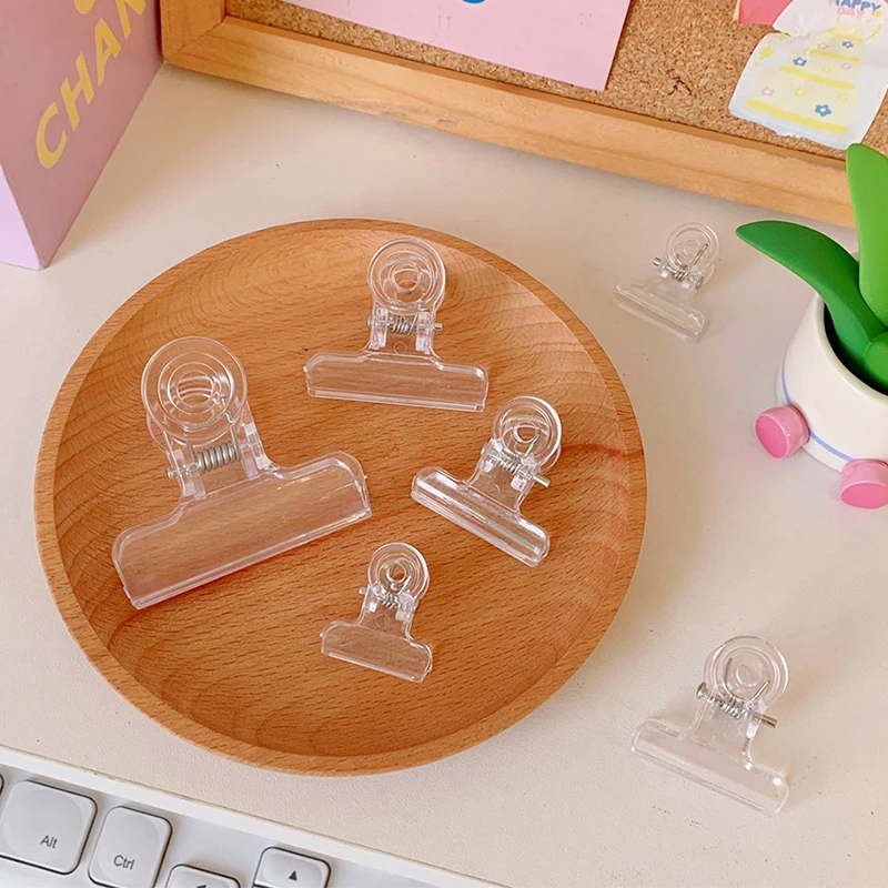 Transparent File Binder Clip Office Bill Document Binder Clips Folder Small Bill Clip 4 Sizes DIY 1PCS Simple 22/31/38/50CM