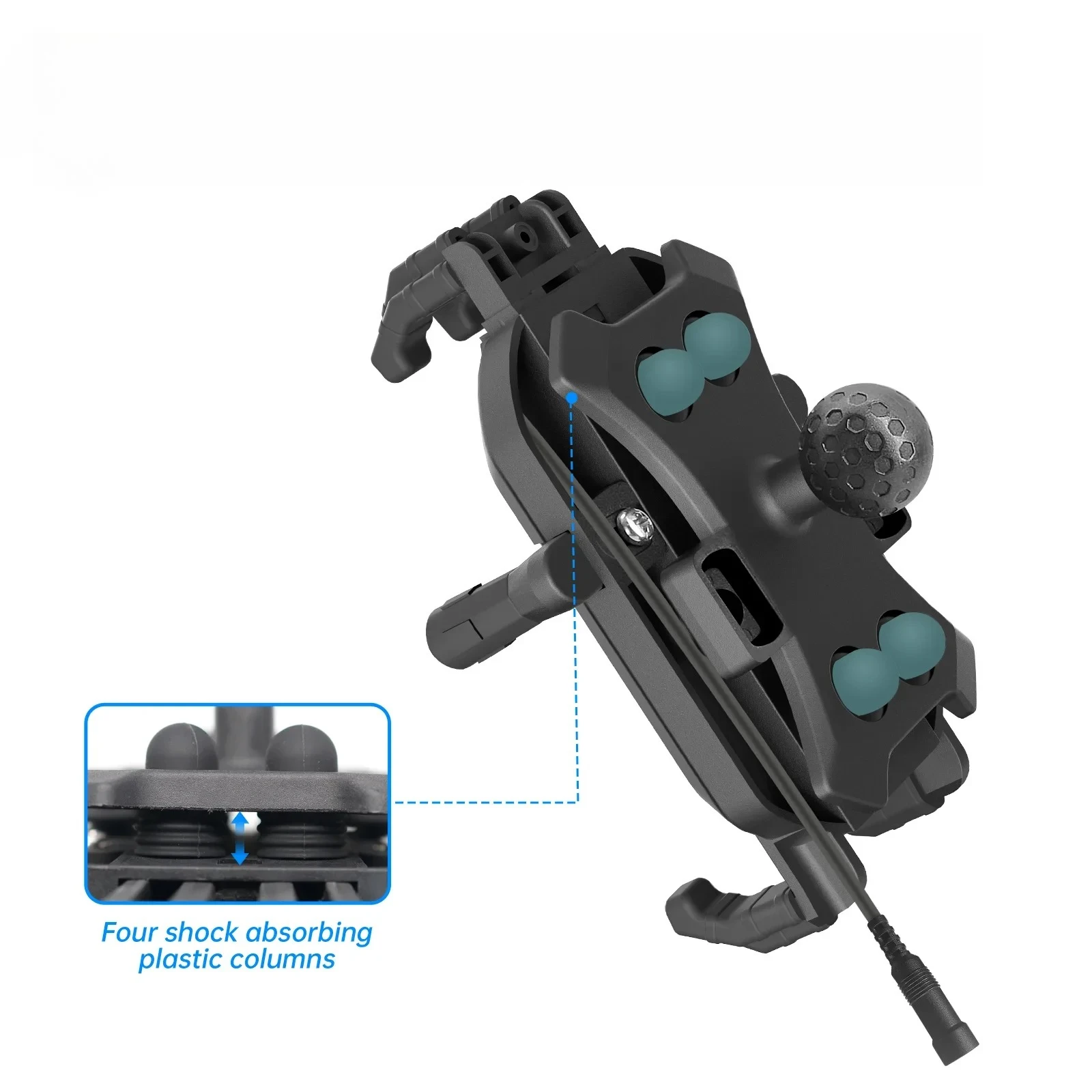 

For Portable 360 Adjusted Degree Rotation Motorcycle Bicycle Cell Phone Holder with 15w Wireless Charger