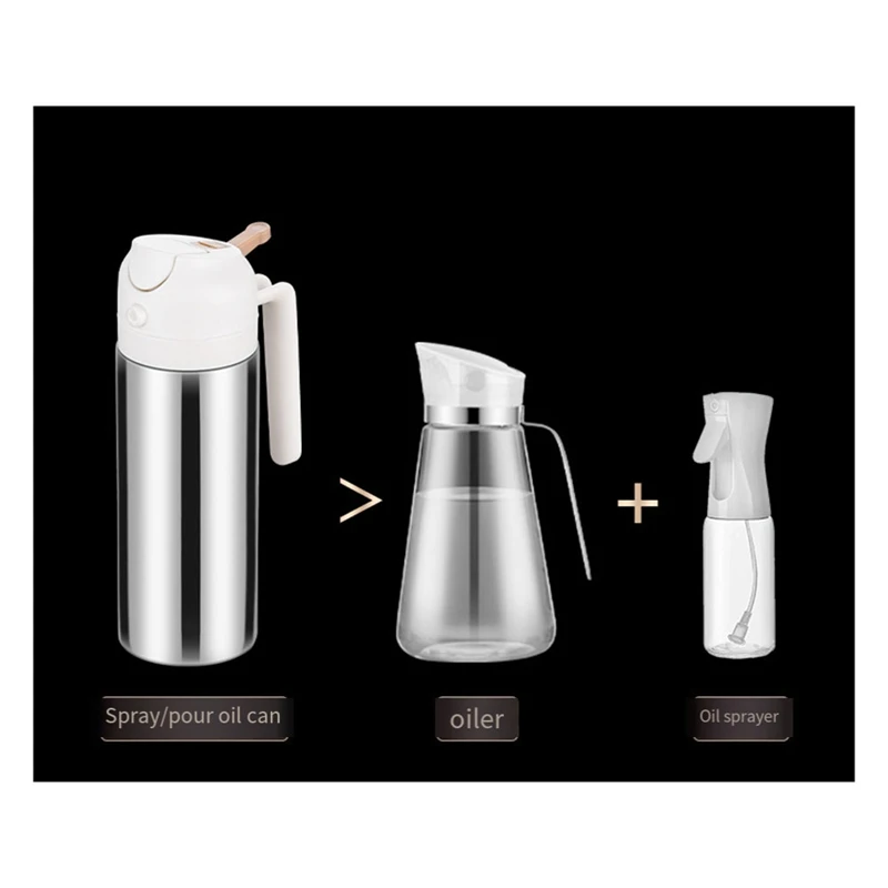 Oil Dispenser Oil Sprayer Stainless Steel Olive Oil Dispenser Bottle Sprayer Pour Food-Grade Oil Mister Sprayer Bottle