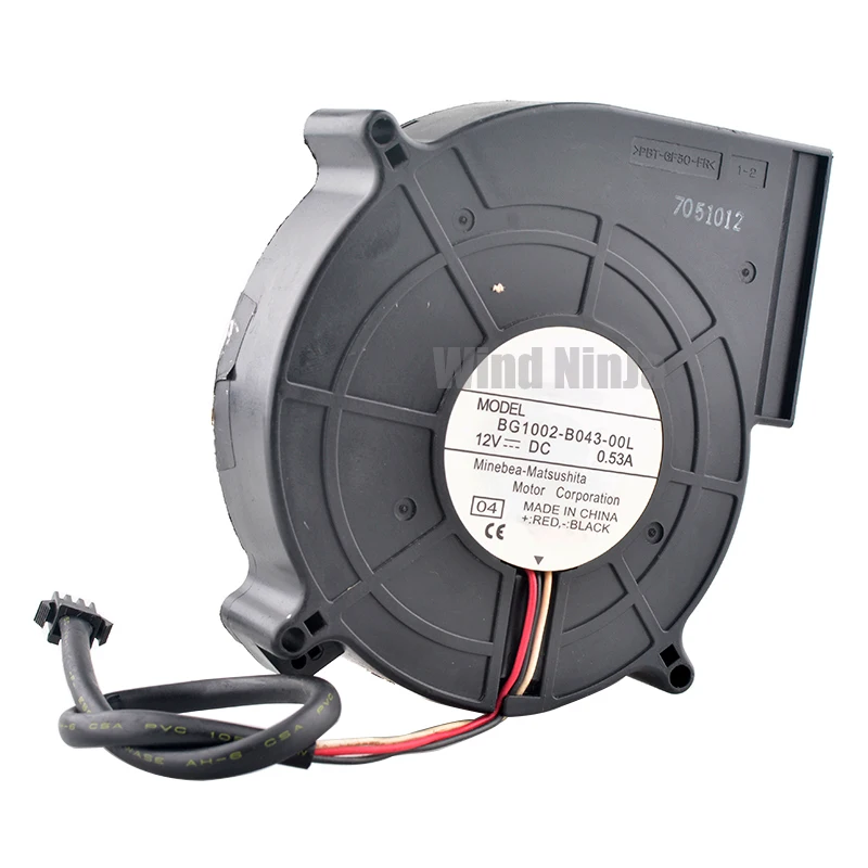 BG1002-B043-00L DC12V 0.53A 3-Pin Double Ball Bearing Turbine Blower Cooling Fan for Printer - Computer & Office Supplies