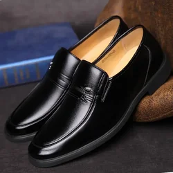 Branded Leather Men's Dress Shoes Men's Loafers Formal Moccasins Breathable Slip-on Black Driving Shoes XL 38-44 Shoes for Men