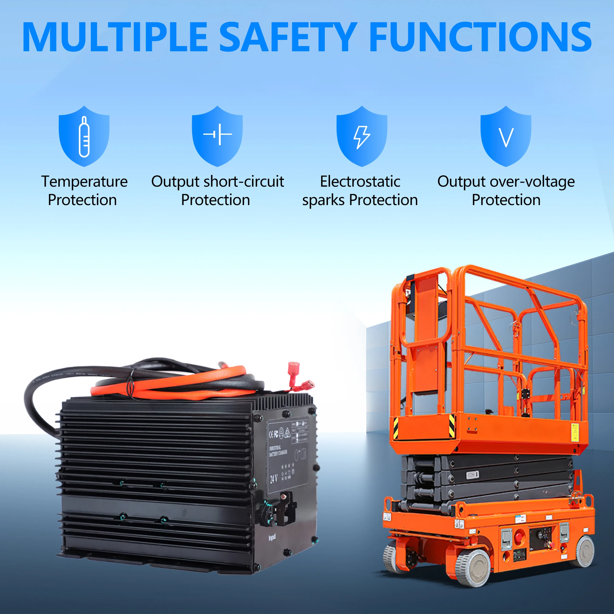 24V 25A Battery Charger 3050097 for Snorkel S1930 S2646 S3246 MPH Scissor Lift