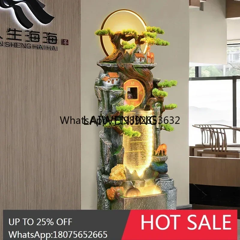 B1 Living room rockery flowing water fountain ornament office humidification lucky ecological partition water feature decoration