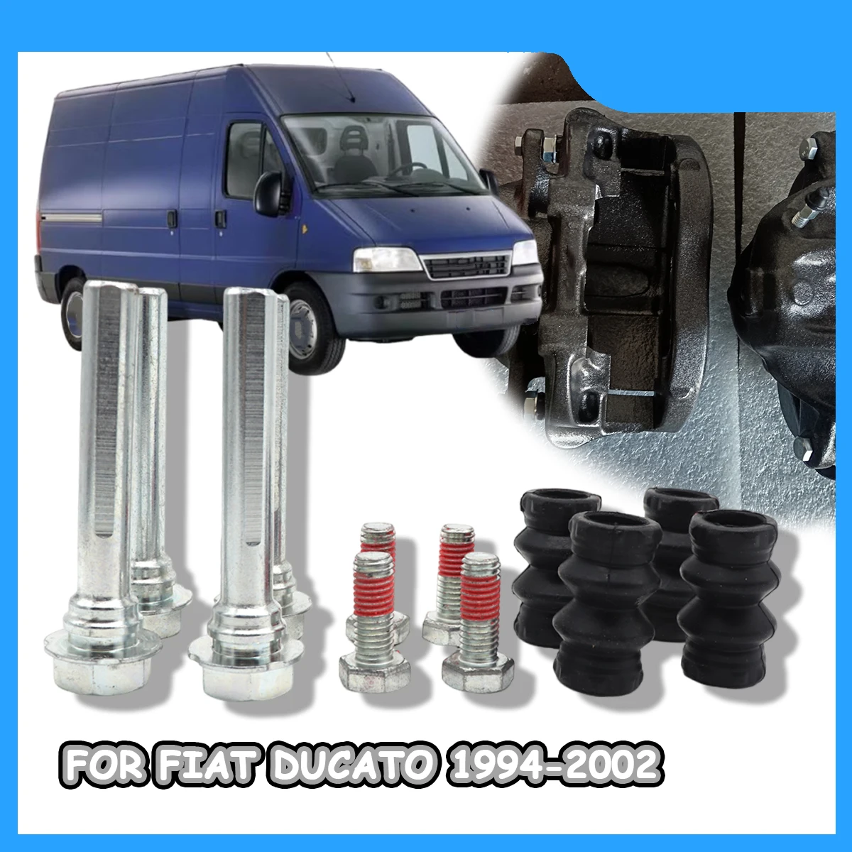 

Front Left Right Brake Caliper Cylinder Slider Guide Pin For Disc Housing Bolts Bushing Boot Seal Kit For FIAT DUCATO 1994-2002
