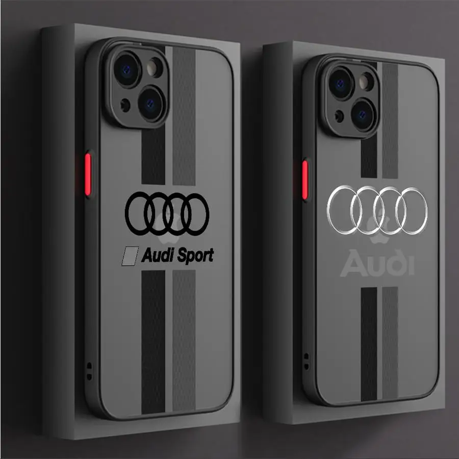 A-Audi RS LOGO Phone Case for iPhone 16 15 Pro Max 14 Plus 13 12 11 Pro Max SE 7 8 14 Pro XR X XS 15Pro 12 Mini funda case