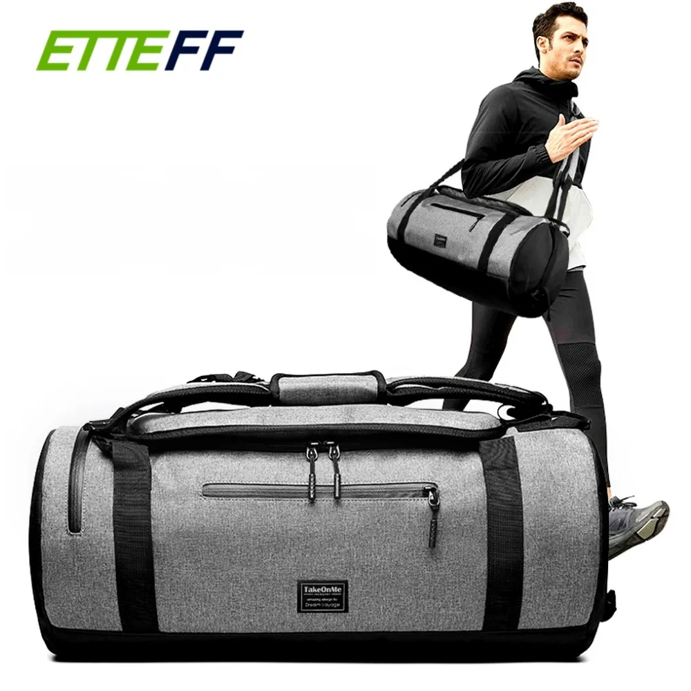 

40L Convertible Gym Duffle Backpack-Water-Resistant Sports Bag with Shoe & Wet Compartments for Travel,Fitness,Swimming,Camping