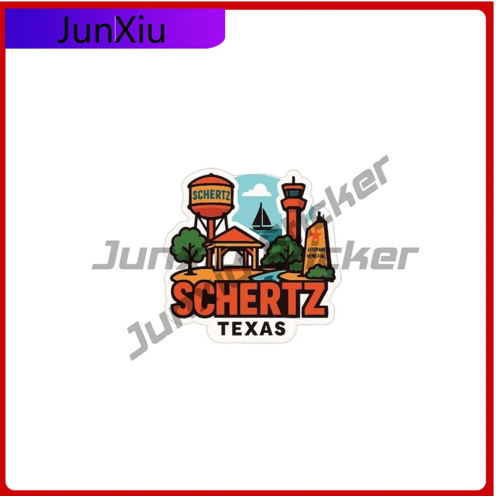 

Schertz Texas Sticker Travel Vinyl Decal Waterproof Motorcycle Bumper Truck Electric Accessories And Decals Sticker For Car Deco