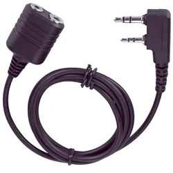 2Pin K Plug Microphone Headset Extension Cable Adapter 1 Meter 3.28ft for Kenwood Baofeng HAM Walkie Talkie ABS Extend Mic Cord