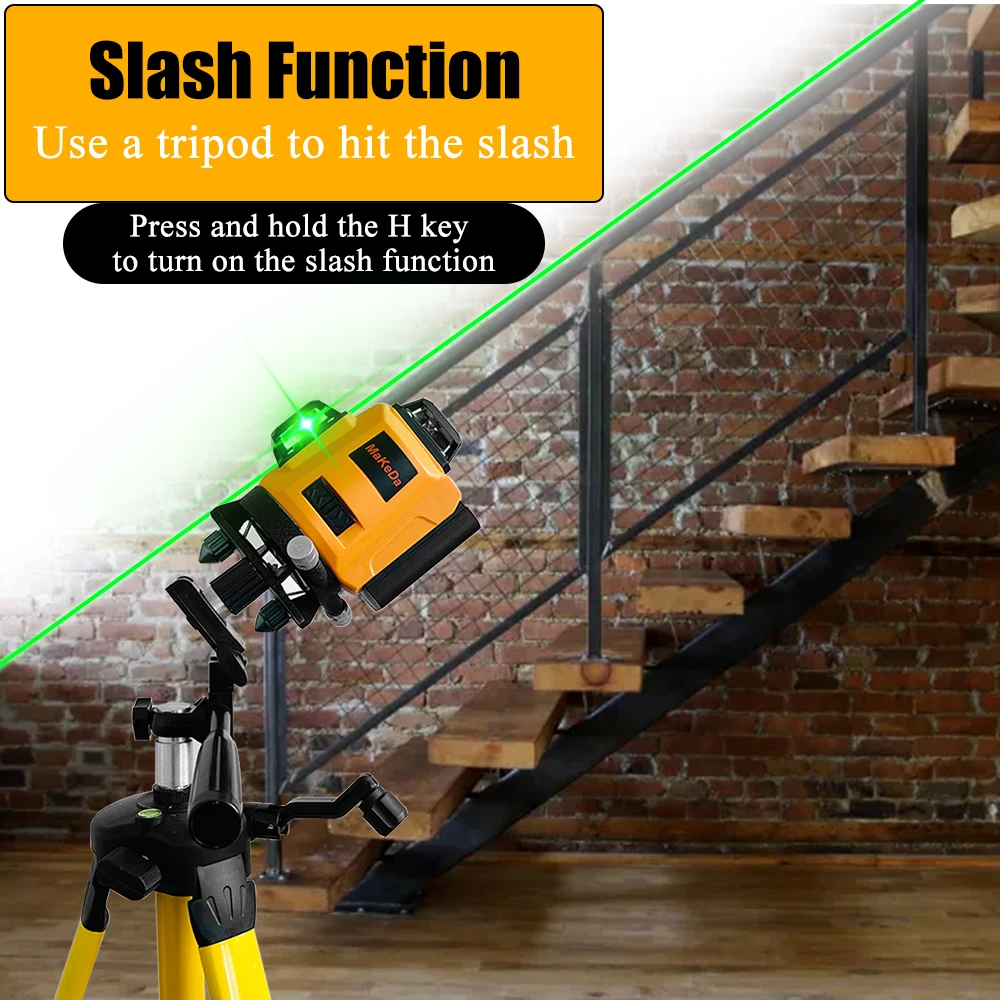 12/16 Lines Laser Level Green Line Self-Leveling 360 Horizontal And Vertical Super Powerful Laser Level with Rotating Base