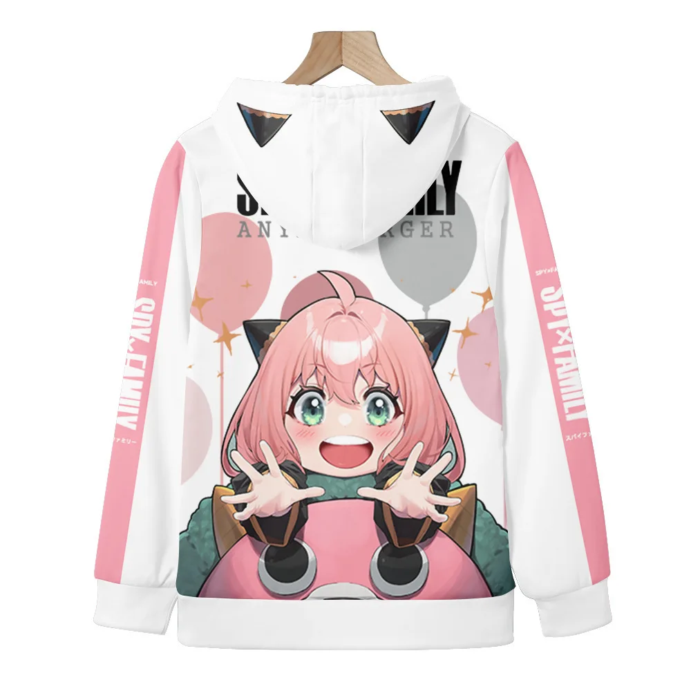 

Official Spy x Family Cosplay Hoodie | Anya Forger Costume Roleplay Suit Jacket with 3D Digital Print Creative Anime Sweatshirt