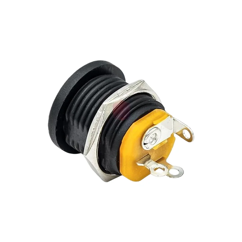 5pcs DC022 with nut, DC head, inner diameter 5.5mm, inner needle 2.1mm, DC power socket, 5.5*2.1mm