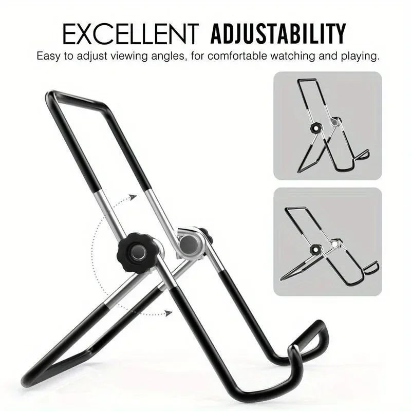 Tragbarer Metall-Tablet-Ständer, faltbarer Schreibtisch, flexibler Telefonständer für IPad, IPhone, Samsung, Huawei, universelle Arbeit, Zuhause, Reisen – Detail 5