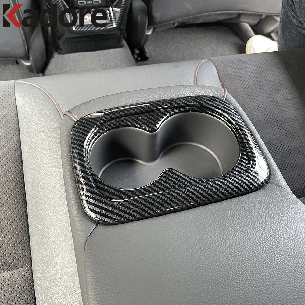For Honda Civic 11th 2021-2024 & Integra Sedan 2022-2024 Rear Seat Water Cup Holder Cover Trim Car Sticker Accessories