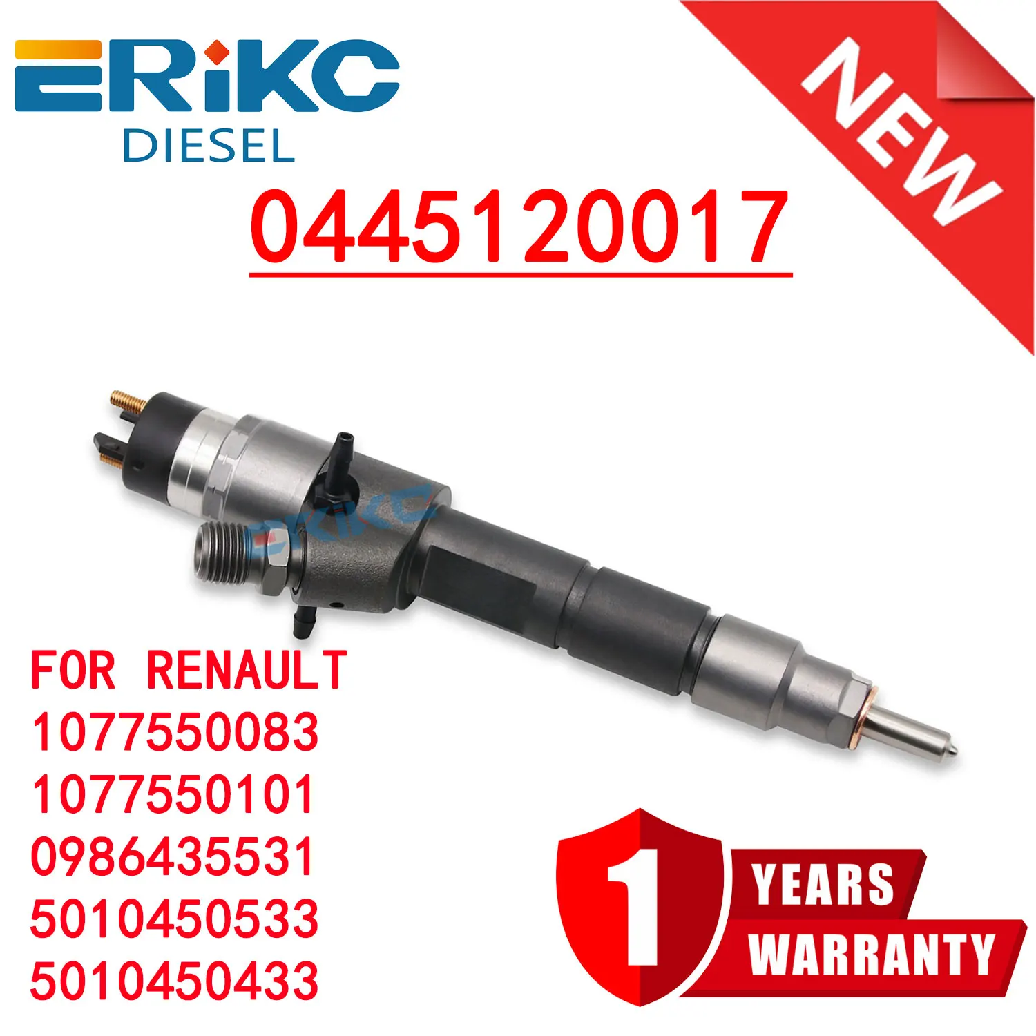 0445120017 Injector Nozzle 0 445 120 017 Diesel Injection CR Sprayer 0445 120 017 for Bosch Renault 5010450433 1077550083