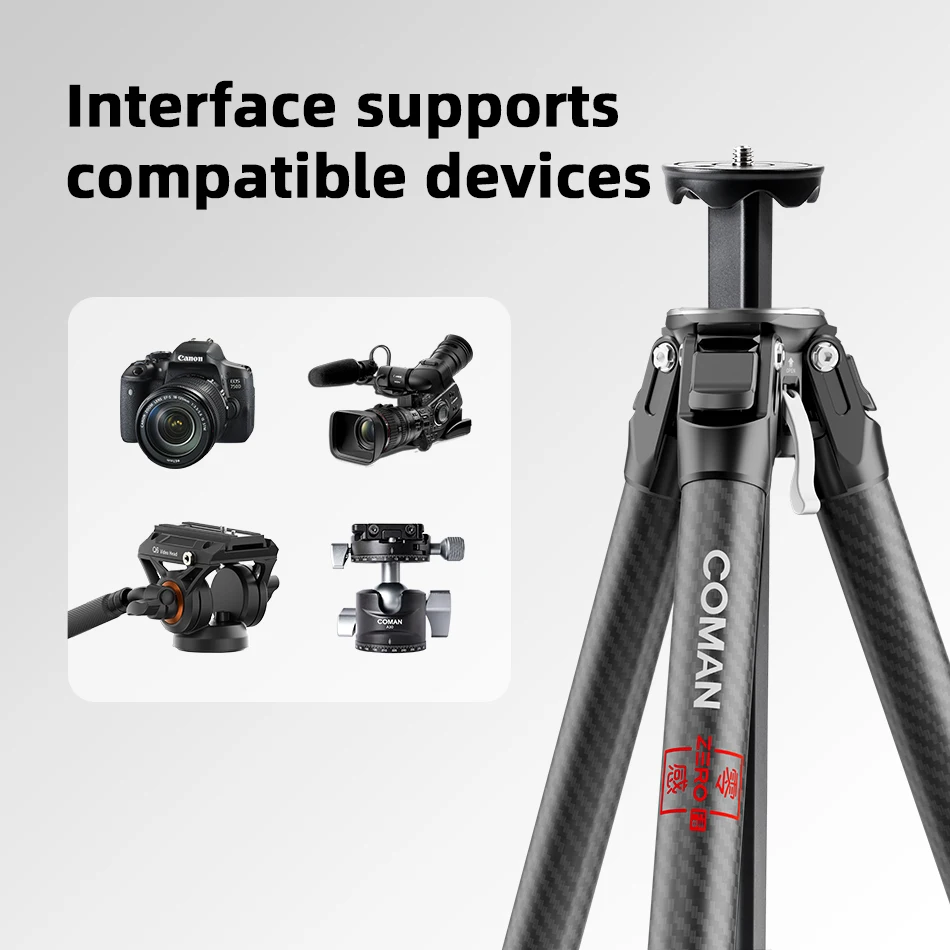 COMAN Null Stativ Mittelsäule 1/4 "Schraube Professionelle Mittelsäule Einbeinstativ Stativ Verlängerungsstange Für DSLR Kamera Fotografie – Detail 5
