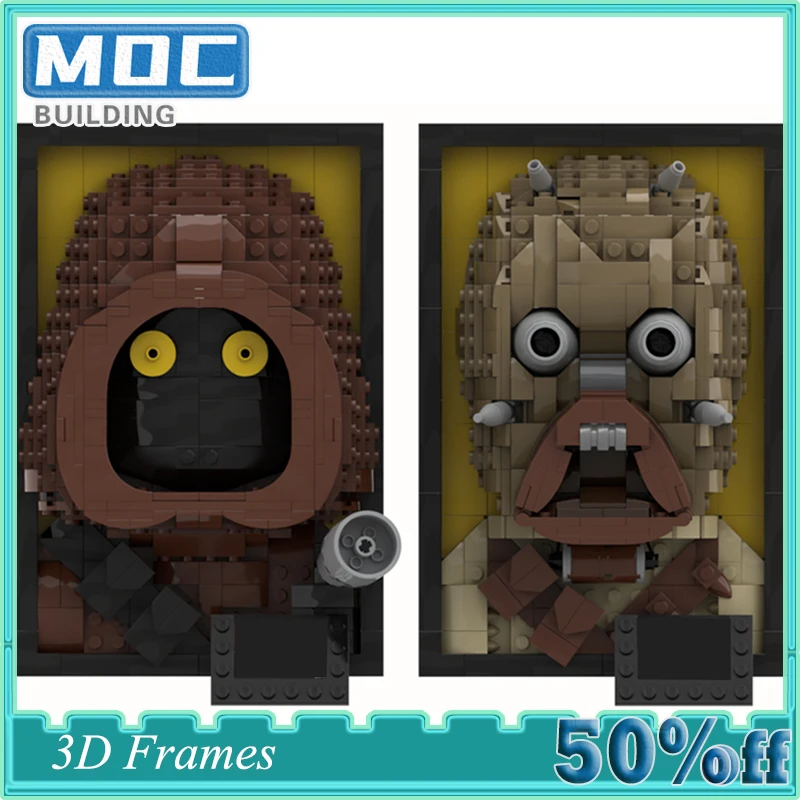 Space Movie Hunter Samurai Helm MOC Bouwstenen 3D Frames Boushh Collection Constructor Bricks Display Speelgoed Kerstcadeaus