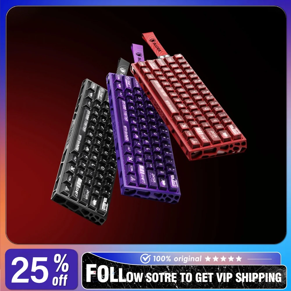 Teclado Mecânico Gamer SADES VF60 em Alumínio CNC, com Fio, Switches Magnéticos Hall Effect, Hot Swappable, RGB 8K e Design Vazado