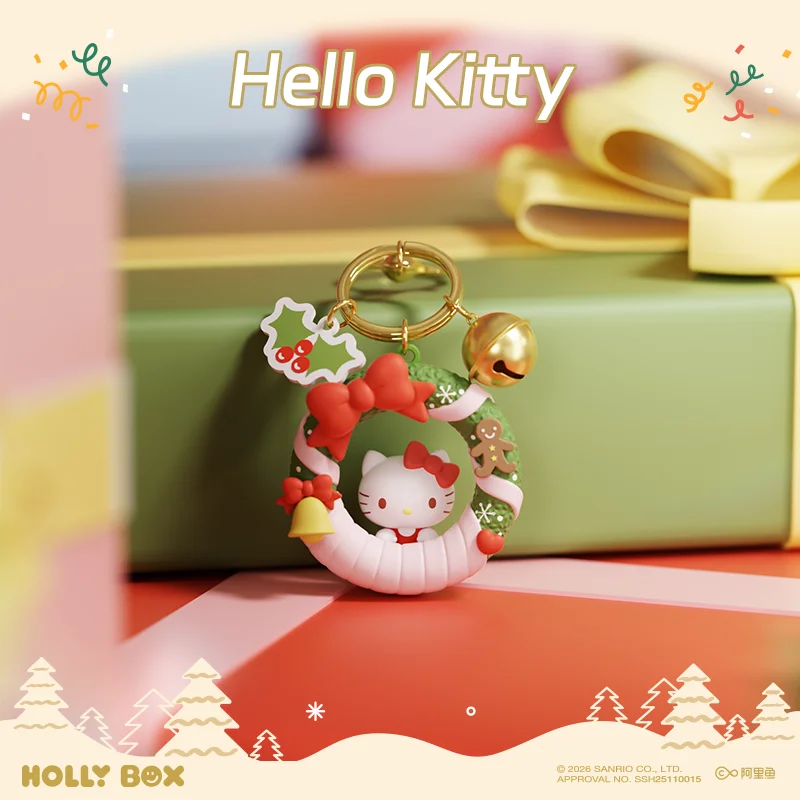 Anime Figures Sanrio Hello Kitty Kawaii Kuromi Cinnamoroll Pochacco Melody Action Figure Dolls Pendant Keychain Christmas Gifts