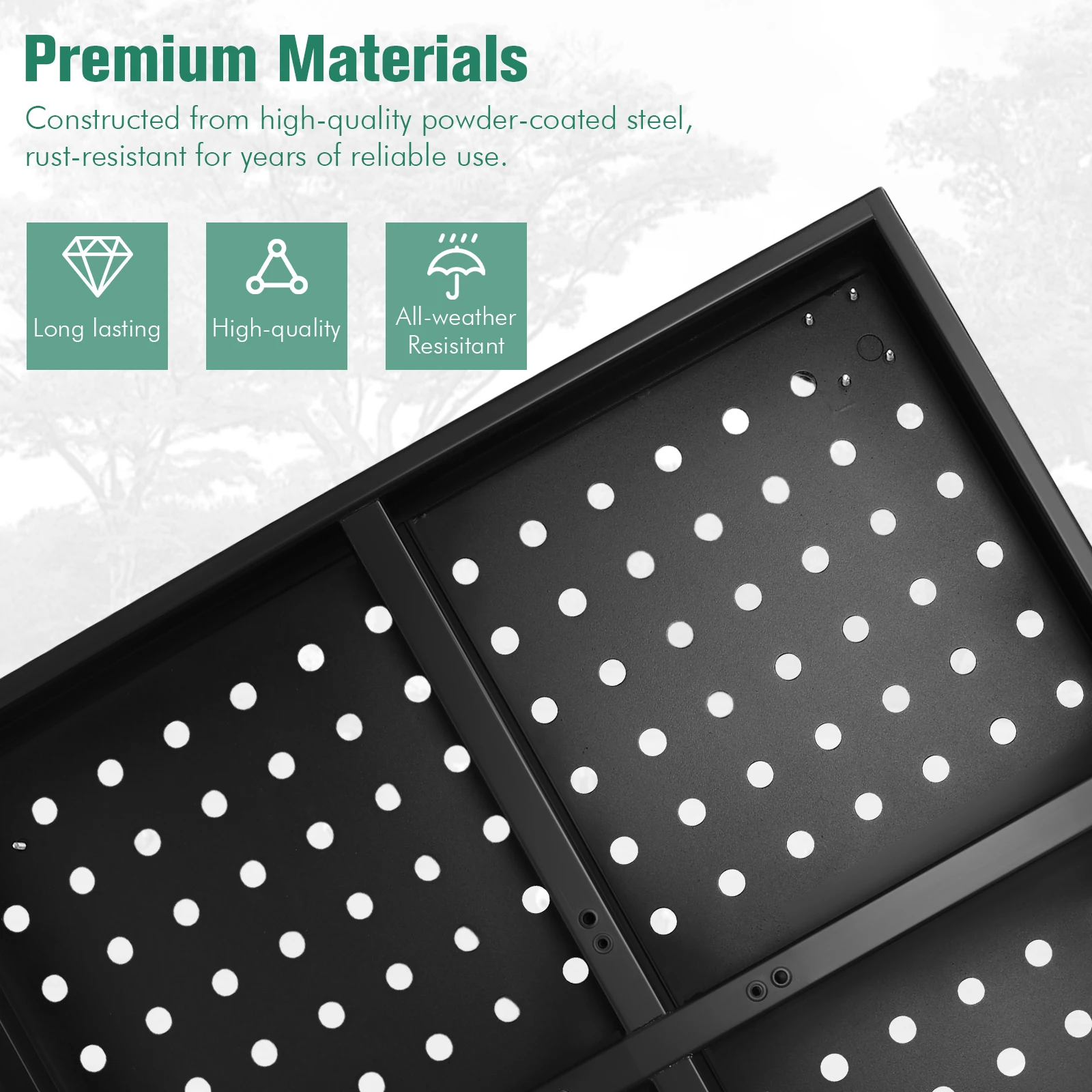 قاعدة مظلة الفناء مع عجلات حامل مظلة معدني قاعدة مظلة ناتئ للخارجية فناء حديقة سطح السفينة حديقة حمام السباحة #5