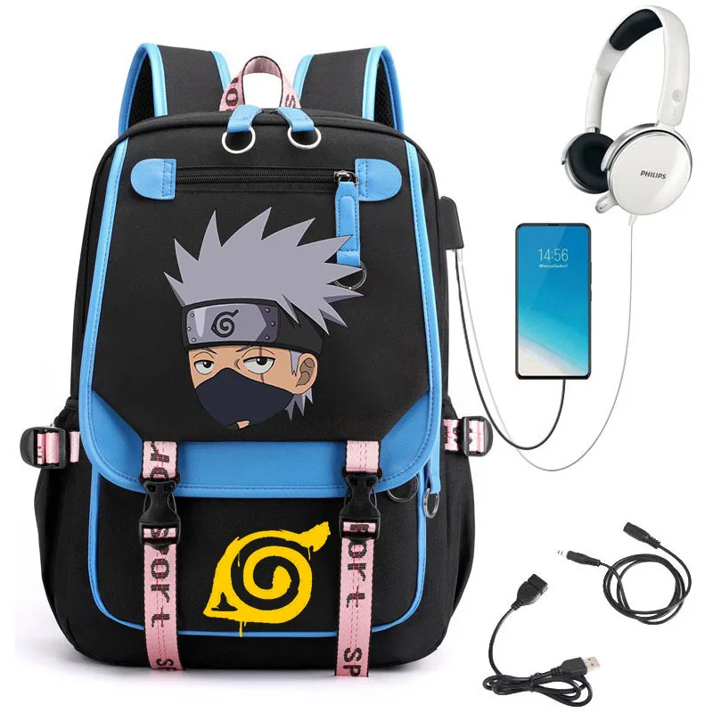 Naruto New Cartoon Student Schoolbag Large Capacity Casual and Lightweight Shoulder Pad Cute Stain-Resistant Backpack