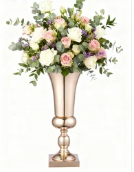 Metal Trumpet Vase Wedding Centerpieces Large Flower Vase Stand Props for Party Birthday Events Ceremony Desktop Center Home Dec